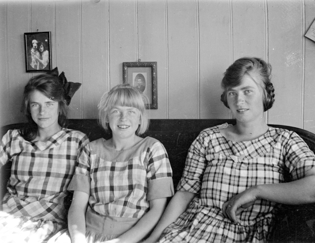 Bildet viser portrett av Dagny, Ingeborg og Margit Farsø. (Jonsjord)

Fotosamling etter Øystein O. Jonsjords (1895-1968), Tinn.