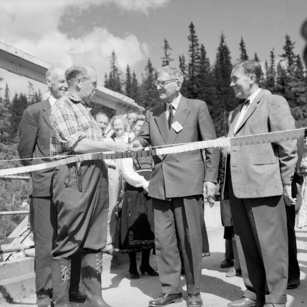 Bildet viser 20 bilder fra åpningen av Skirvedalsveien

Fotosamling etter Øystein O. Jonsjords (1895-1968), Tinn.