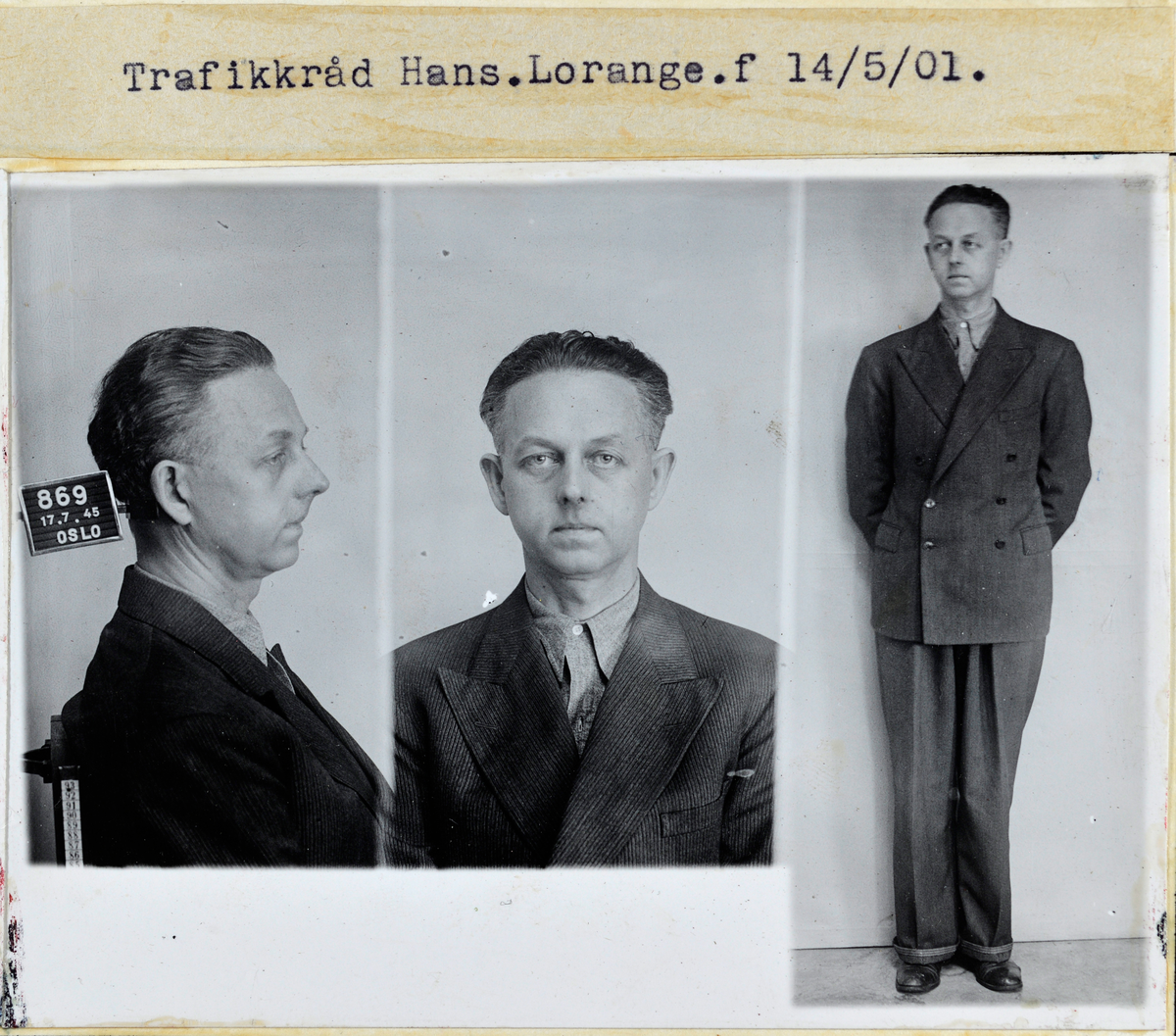 Forbryterportrett av trafikkråd Hans L`orange