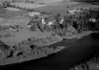 Flygfoto över Gagnef, kyrkan 1960.