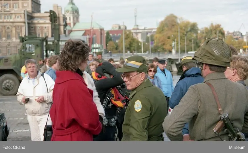 Överste Lars-Åke Persson, chefen Ing 1 i mitten.