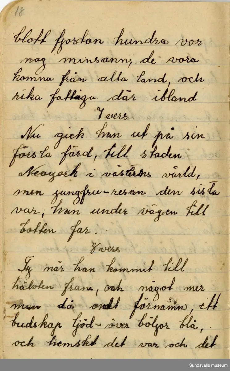 Dagbok skriven mellan åren 1919 och1920. 
Dagboken är skriven under Annas ungdomsår och handlar bland annat om biobesök, samvaro med vänner och arbete hemma på gården. Flera visor är också nedtecknade i boken.

Anna Johansson föddes på en bondgård i Byn, Torp. 
Hon arbetade som hushållerska, först hos sina föräldrar och senare hos syskon. Hon tillhörde Torp-Stöde missionsförsamlin