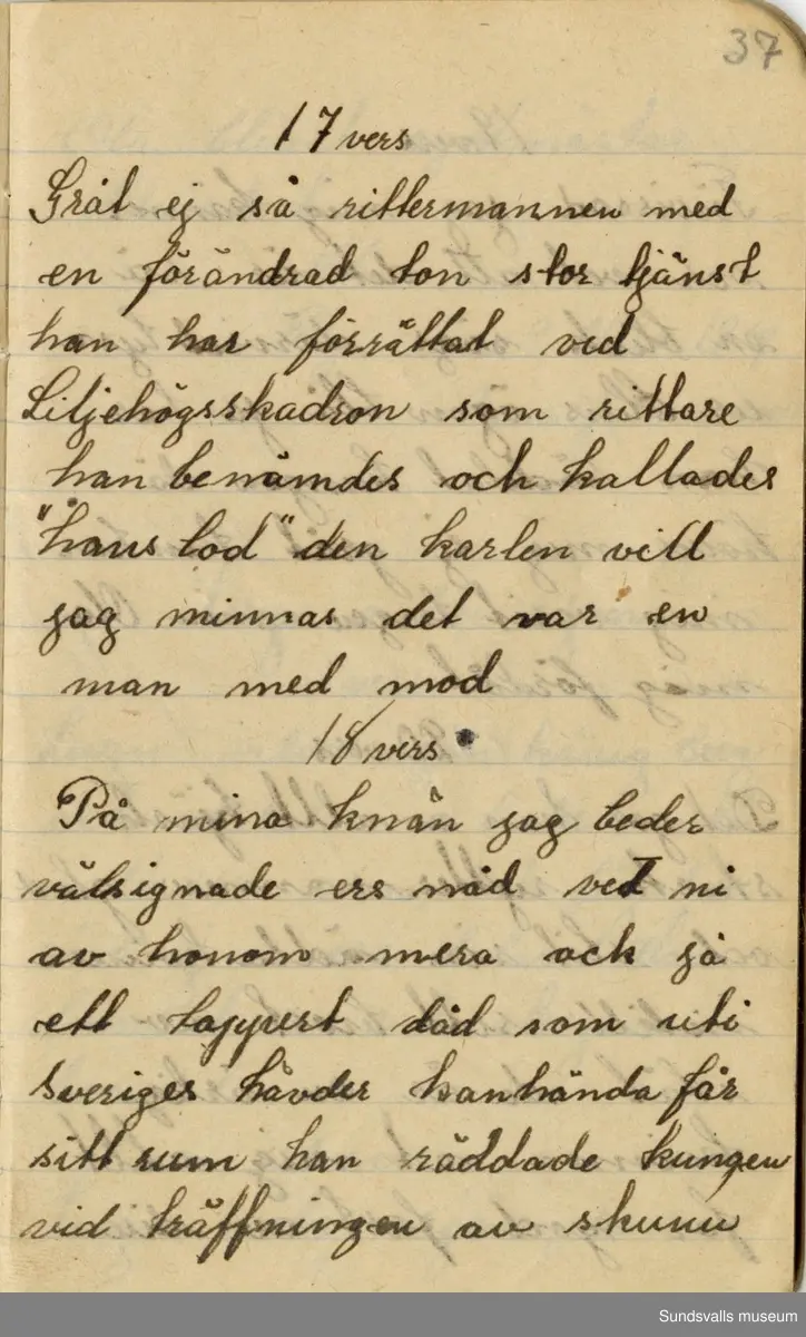 Dagbok skriven mellan åren 1919 och1920. 
Dagboken är skriven under Annas ungdomsår och handlar bland annat om biobesök, samvaro med vänner och arbete hemma på gården. Flera visor är också nedtecknade i boken.

Anna Johansson föddes på en bondgård i Byn, Torp. 
Hon arbetade som hushållerska, först hos sina föräldrar och senare hos syskon. Hon tillhörde Torp-Stöde missionsförsamlin