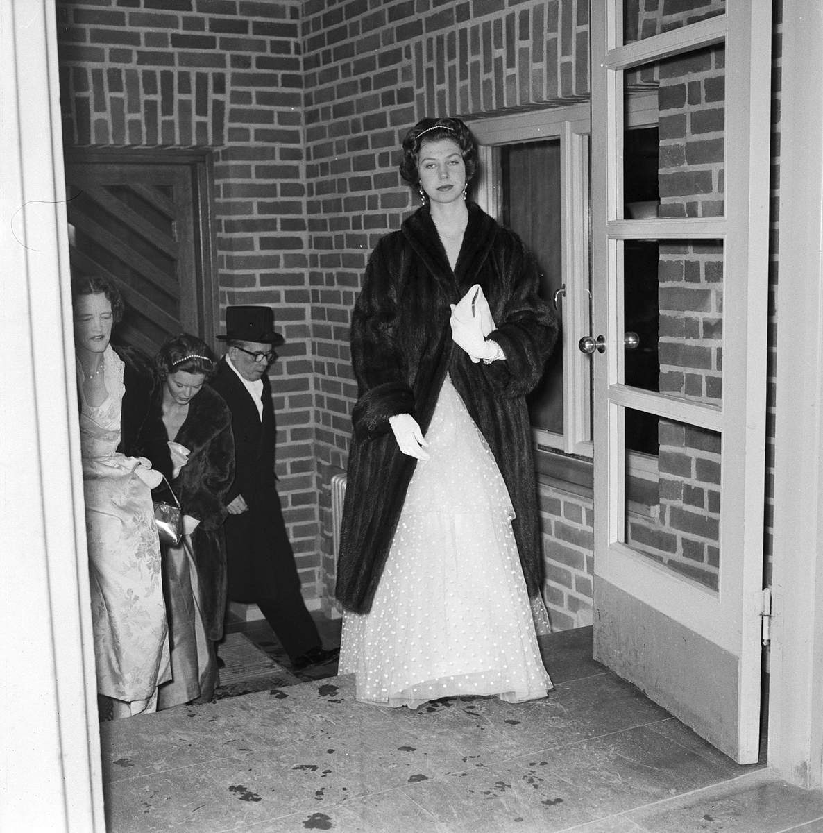 Flygare, F 16, kadettbal på Ärna med prinsessan Désirée som hedersgäst, Uppsala 1959