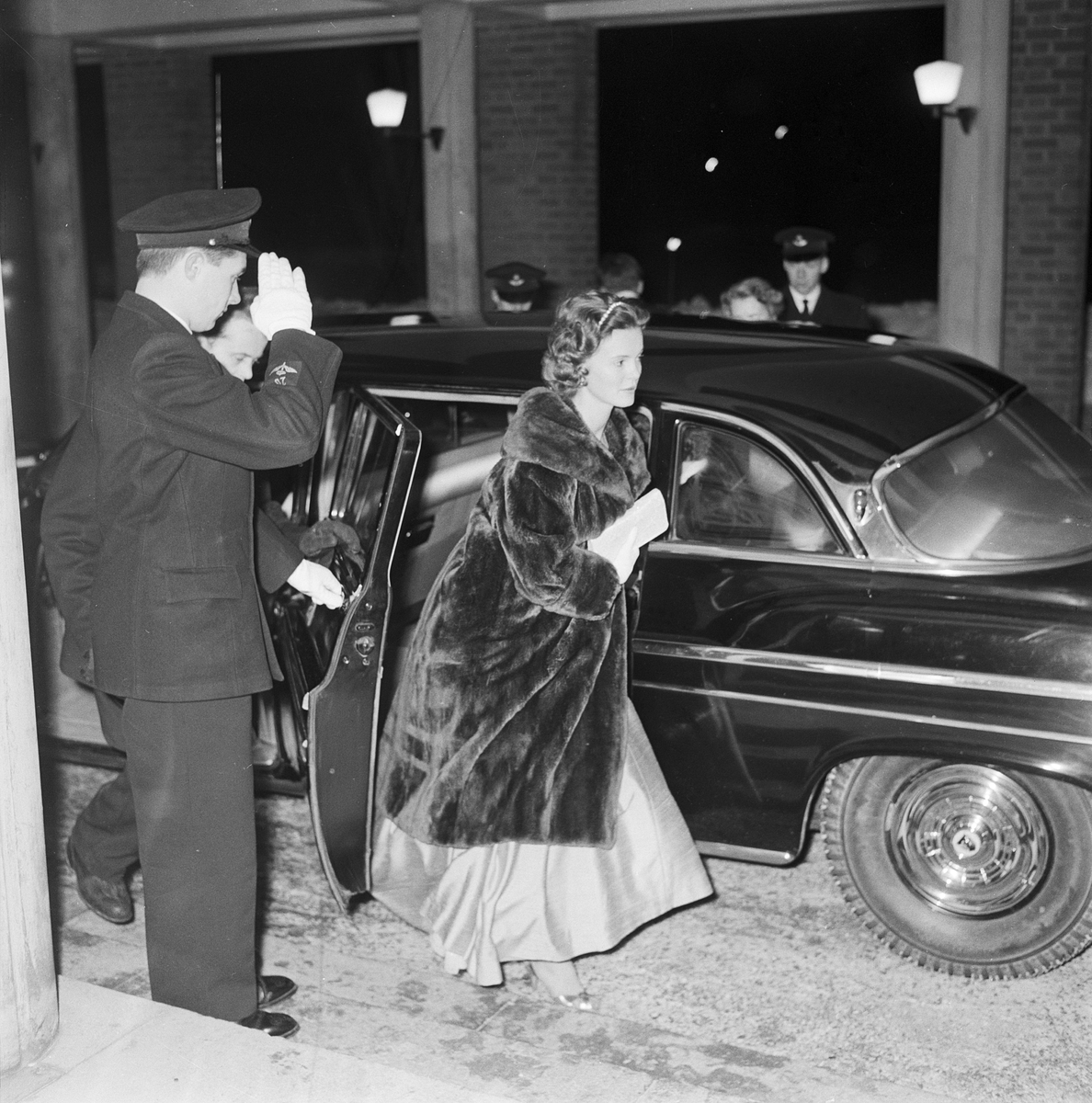 Flygare, F 16, kadettbal på Ärna med prinsessan Désirée som hedersgäst, Uppsala 1959