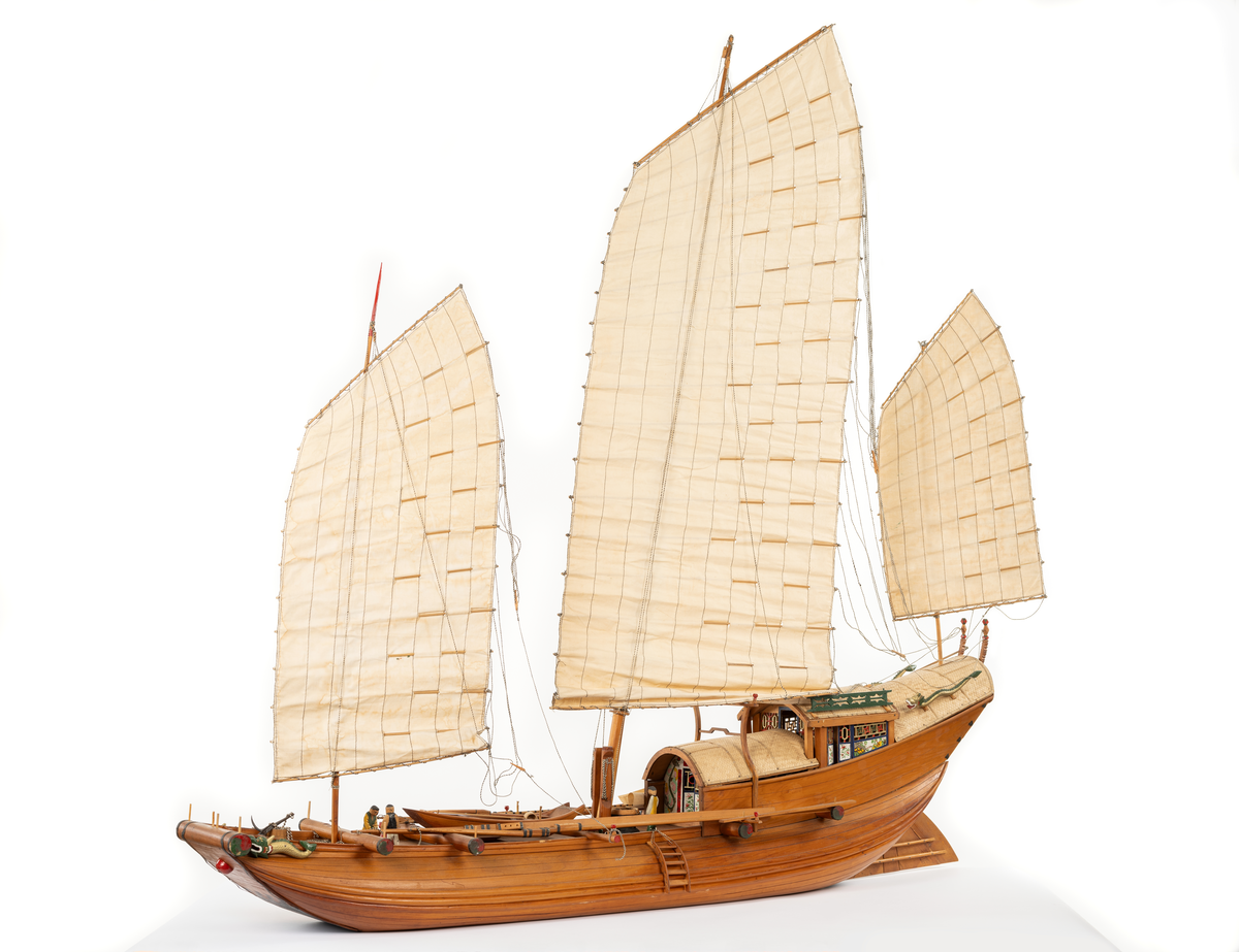 Modell av kinesisk djonk, 1700-tal | Model of a Chinese junk ship, 18th century