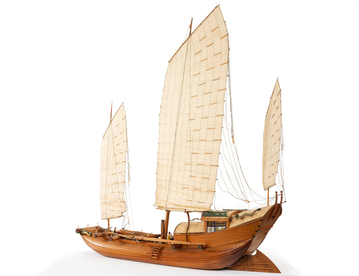 Modell av kinesisk djonk, 1700-tal | Model of a Chinese junk ship, 18th century