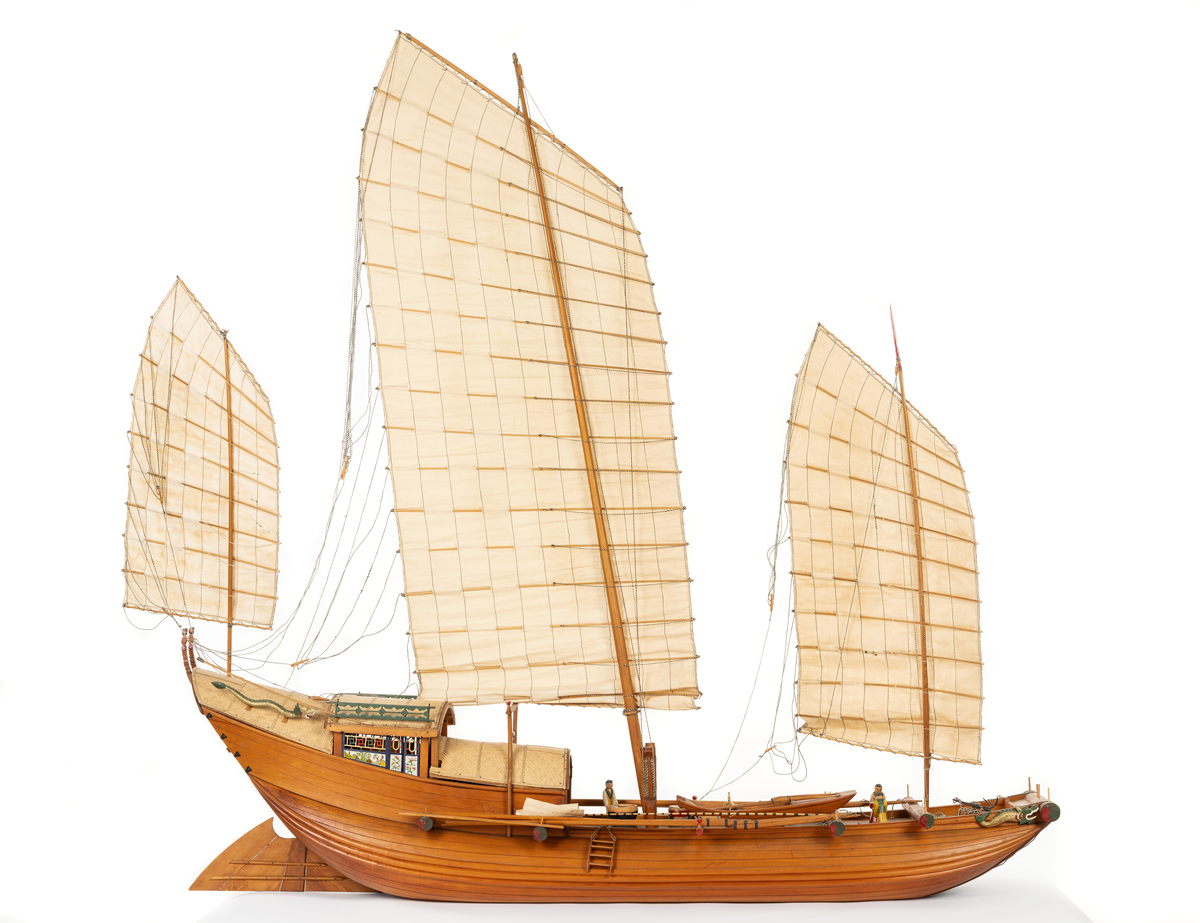 Modell av kinesisk djonk, 1700-tal | Model of a Chinese junk ship, 18th century