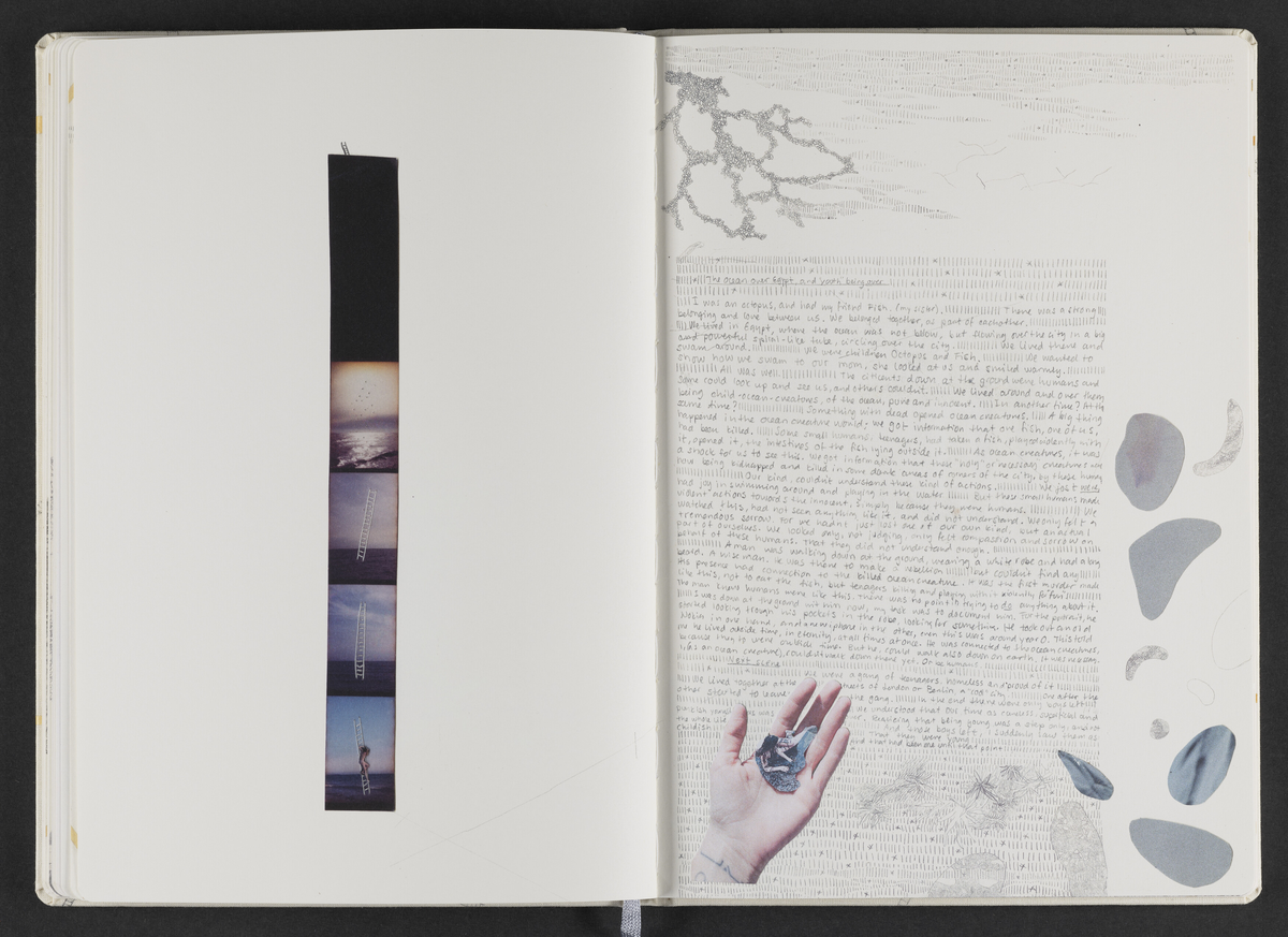 Kunstbok produsert av kunstner Sara Skorgan Teigen. Boken er håndskrevet og med innlimte fotografier, blyanttegninger, originale postivfotografier, silketrykk og tekstiltrykk. Førsteutgave kom ut i et opplag på 750 eksemplarer, og 10 eksemplarer kom i et begrenset opplag med originale verk, hvorav dette er # 2/10.