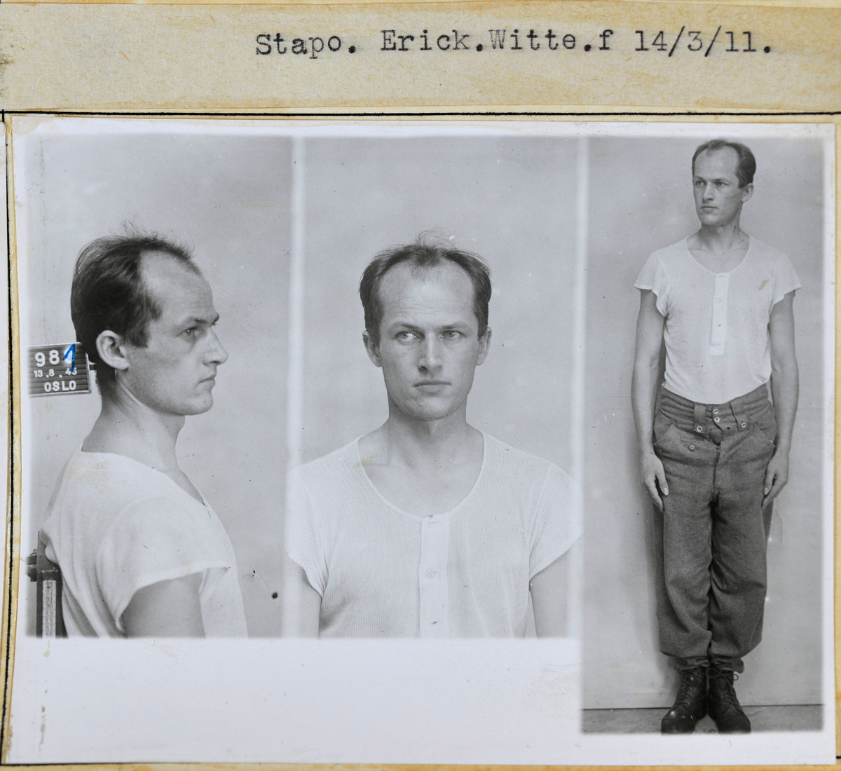 Forbryterportrett av stapo Erick Witte