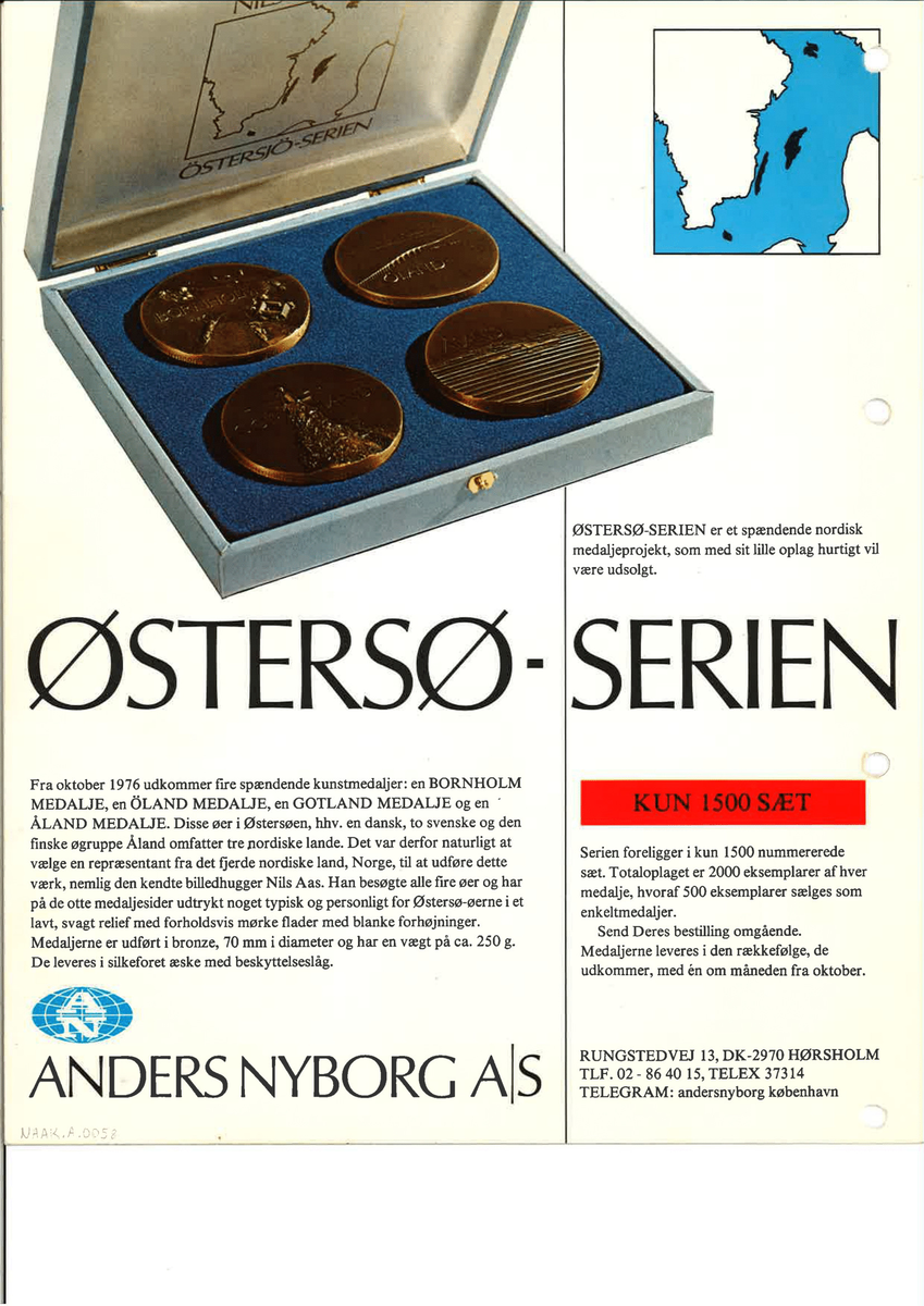 Bilde av medaljene, bygningene som inspirerte medaljene, flaggene til Danmark, Sverige, Island, Norge, foto av Nils Aas