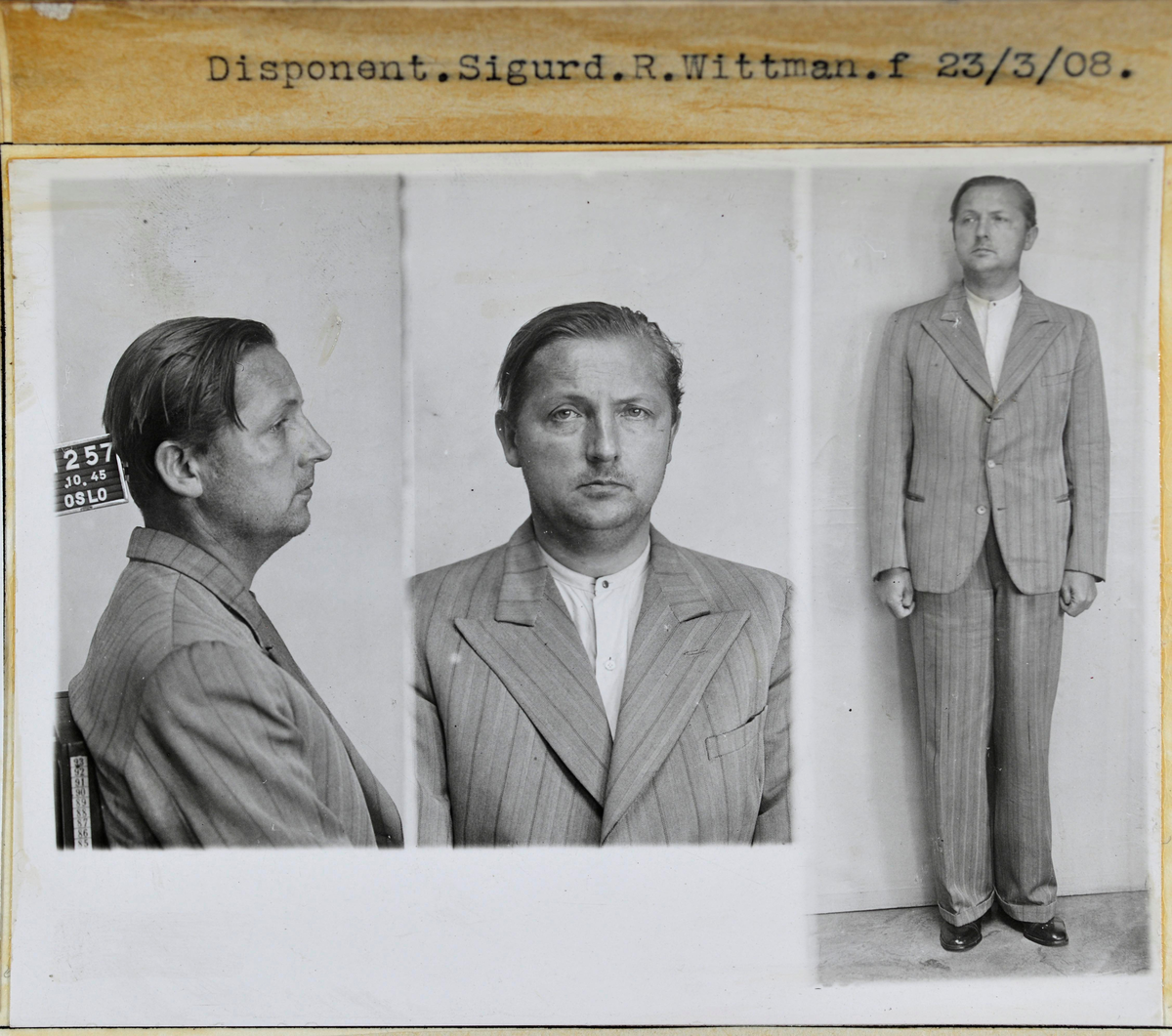 Forbryterportrett av disponent Sigurd R. Wittman