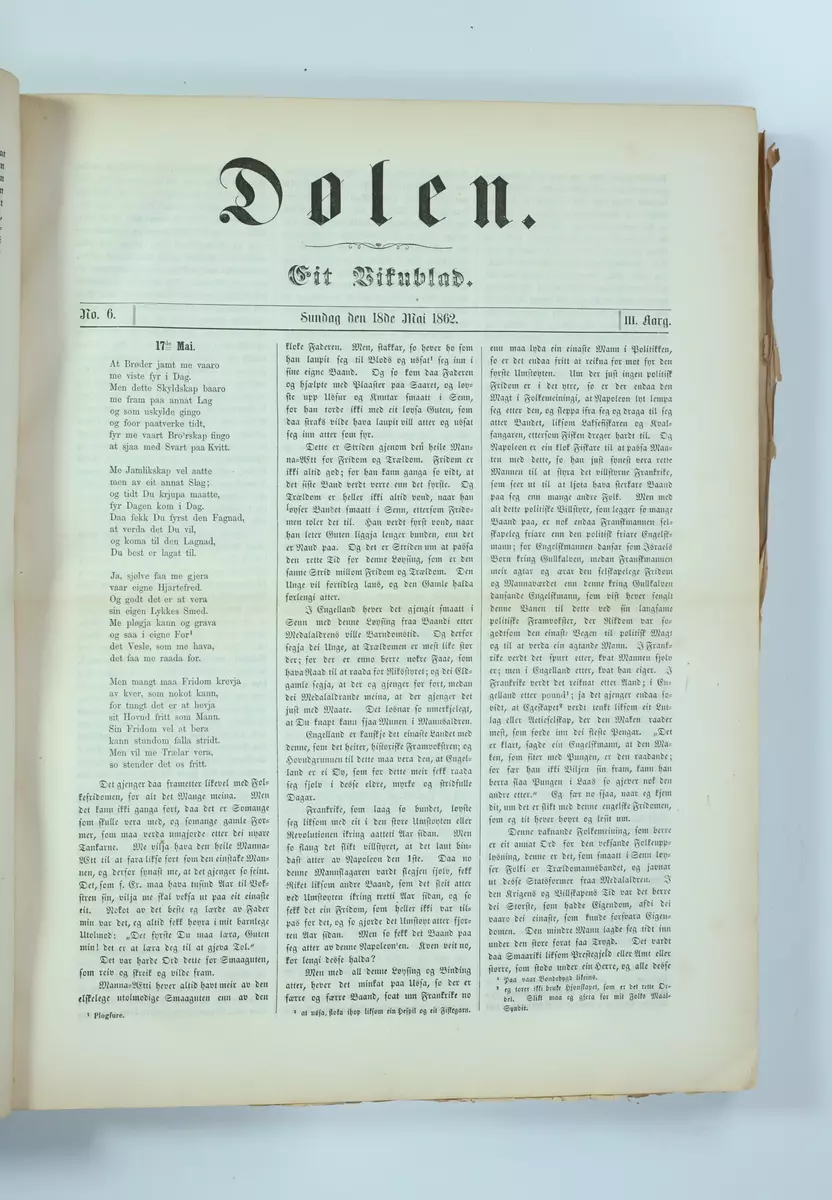 Tidsskrift frå boksamlinga til Ivar Aasen