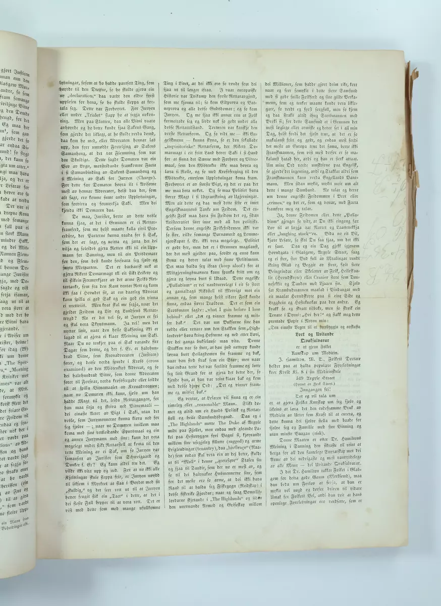 Tidsskrift frå boksamlinga til Ivar Aasen