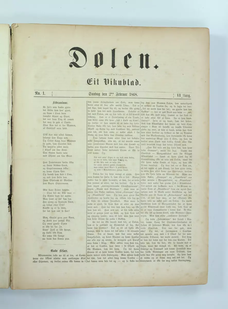 Tidsskrift frå boksamlinga til Ivar Aasen