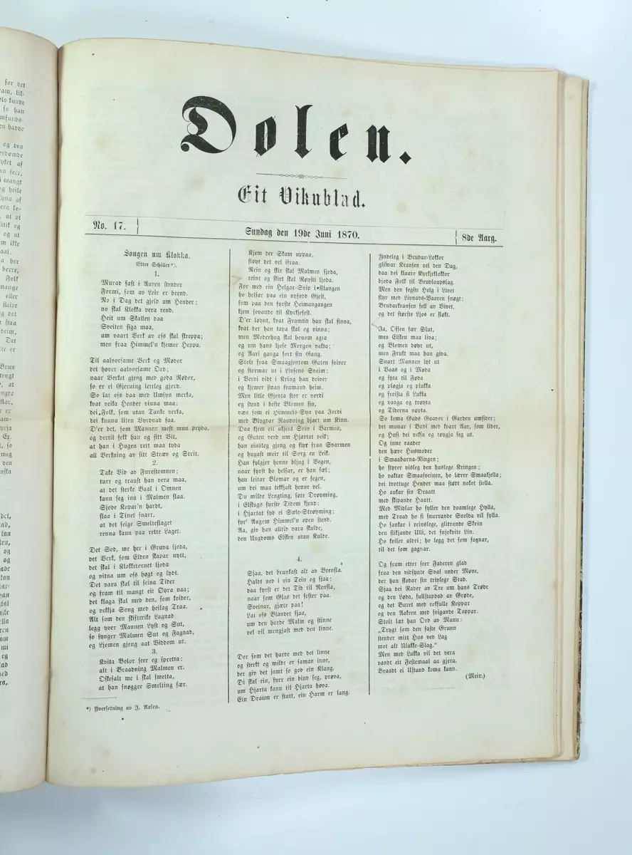 Tidsskrift frå boksamlinga til Ivar Aasen