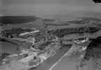 Flygfoto över Kvarnsvedens pappersbruk, Borlänge 1935-1937.