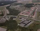 Flygfoto över Krylbo, Avesta 1973.