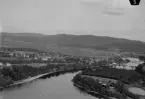 Flygfoto över Leksand och Österdalälven 1933.