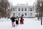 Vänersborg museum. Vinter i Museiparken