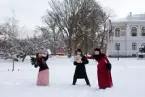 Vänersborg museum. Vinter i Museiparken