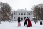 Vänersborg museum. Vinter i Museiparken