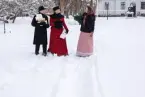 Vänersborg museum. Vinter i Museiparken