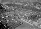 Flygfoto över Långshyttan, Hedemora 1958.