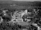 Flygfoto över Ludvika lasarett 1958.