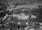 Flygfoto över Ludvika lasarett 1958.