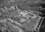 Flygfoto över Lustigknoppsområdet, Falun 1964.