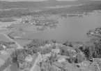Flygfoto över Långshyttan, år 1950.