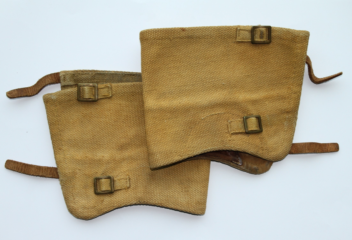 1 par kaki anklets til feltuniform