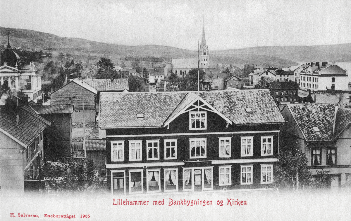 Postkort: Jernbanegata med Breiseth Hotel