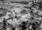 Flygfoto över samhället, Malung 1954.