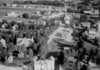 Flygfoto över samhället, Malung 1954.