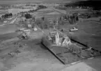 Flygfoto över Yttermalung och Yttermalungs kapell, Malung 1962.