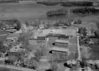 Flygfoto över Mora folkhögskola, Mora 1962.