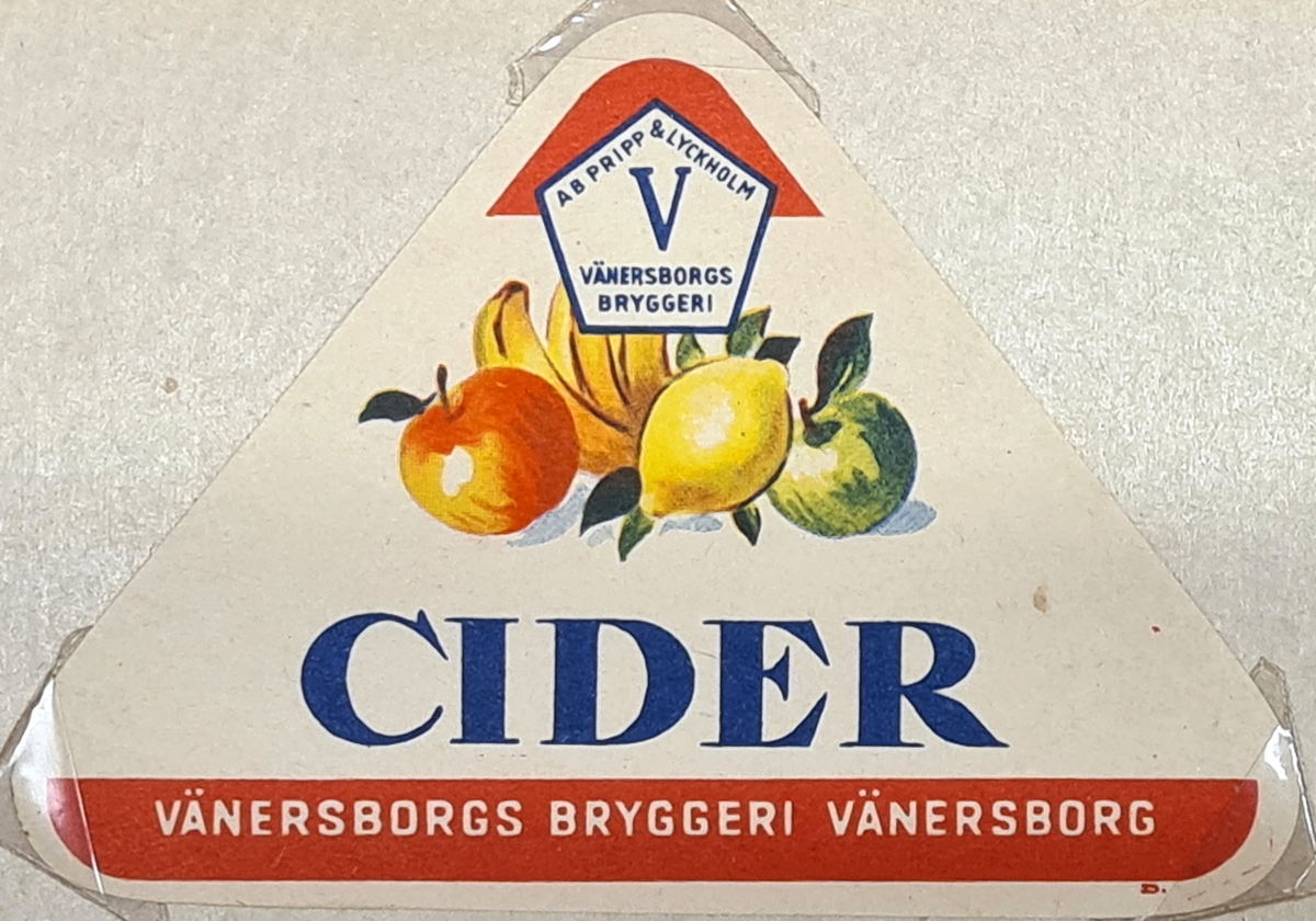 Etikett från Vänersborgs bryggeri.
