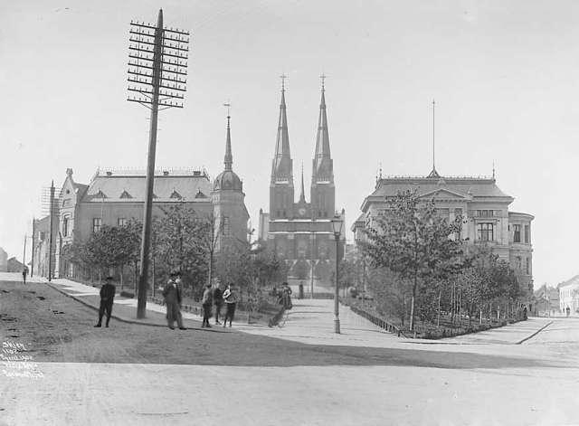 Prot: Skien - Kirken og Parken Mai 1902