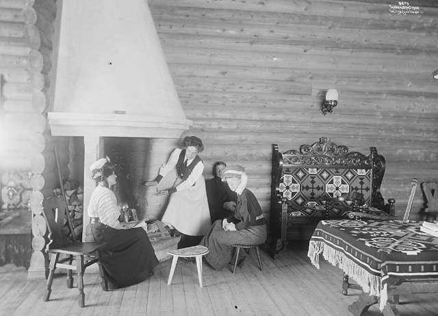 Prot: Fæfor - Sanatorium Salongen rundt peisen 24/3 1908