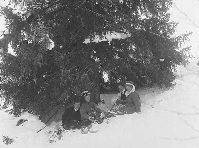 Prot: Fæfor - Sanatorium Gruppe under Grantreet 24/3 1908