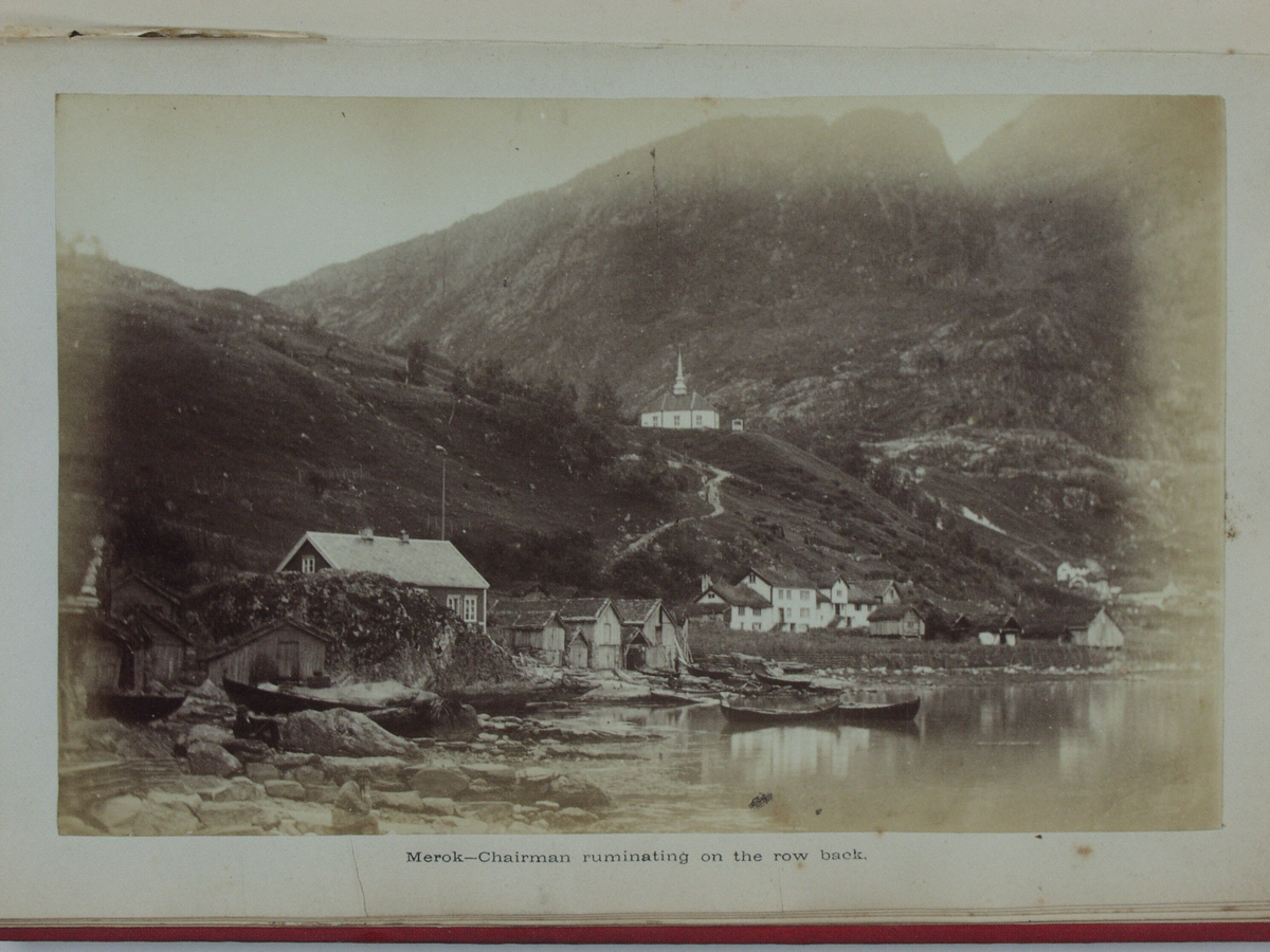 Reiseskildring med fotografier fra Island og Norge og motiver fra Bergen, Møre og Romsdal tenkt for privat bruk. Sir William Mitchell Banks var en kjent kirurg og anatom ved Liverpool University. Fotografier tatt av skotske Richard Caton, internasjonal kjent fysiolog ved Liverpool University. Boken inneholder 15 albuminfotografier og et håndskrevet brev fra forfatteren.