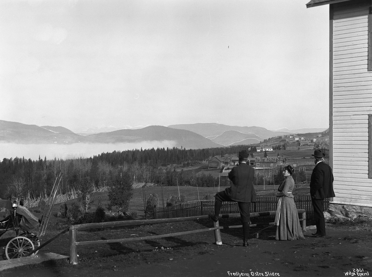 Valdres - Østre Slidre, utsikt fra Fredheim 21.sept. 1903