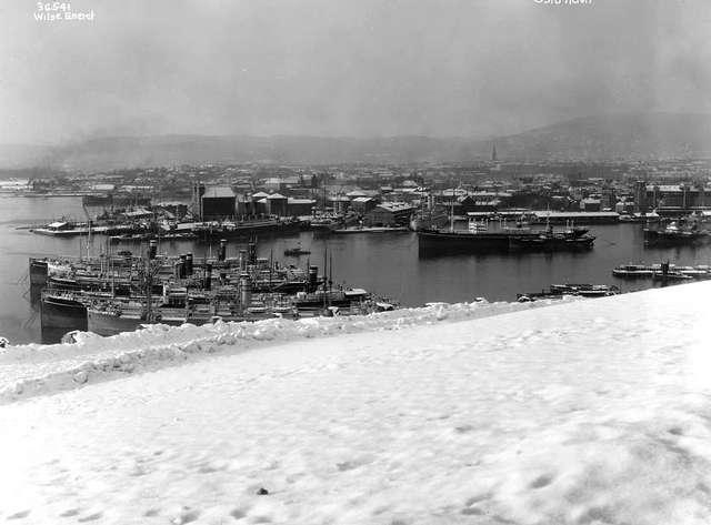 Prot: Vinter, Oslo og Omegn - Havnen fra Egeberg, oplagte