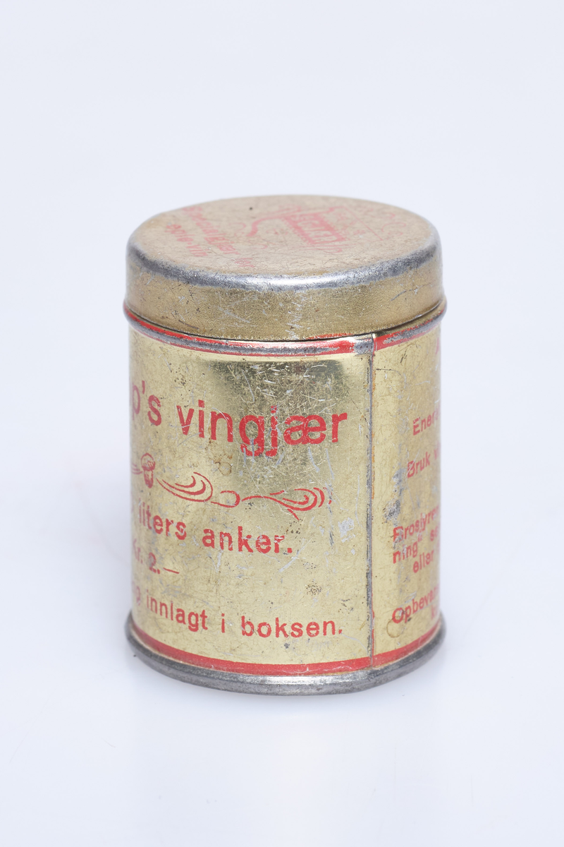 Boks med Sopps vingjær.
