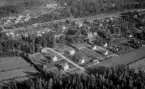 Flygfoto över Prästbacken, Horndal, Avesta 1958.