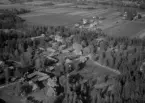 Flygfoto över Nedre Skansbacken, Nås, Vansbro 1960.