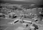 Flygfoto över Oxbergs kapell, Mora 1962.