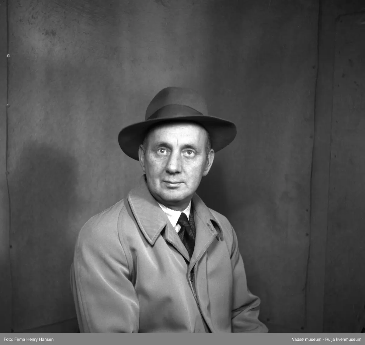 Telegrafbestyrer Øivind Wara. Han var telegrafbestyrer i Vadsø på 1950-tallet, bl.a. da det nye telegrafverket ble innviet 12 desember 1954.